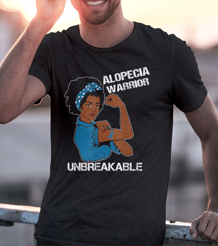 Alopecia Warrior Unbreakable Strong Woman With Awareness T-Shirt