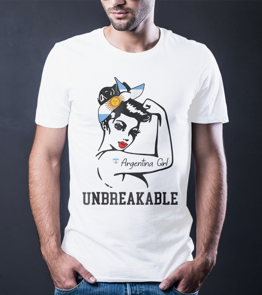 Argentina Girl Unbreakable Strong Iconic Pose T-Shirt