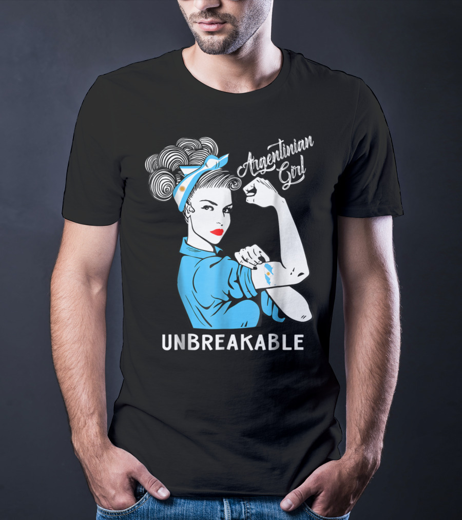 Argentinian Girl Unbreakable Vintage Style Empowerment T-Shirt
