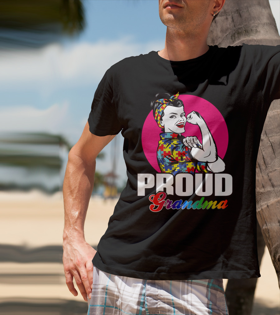 Proud Grandma Unbreakable Autism Awareness T-Shirt