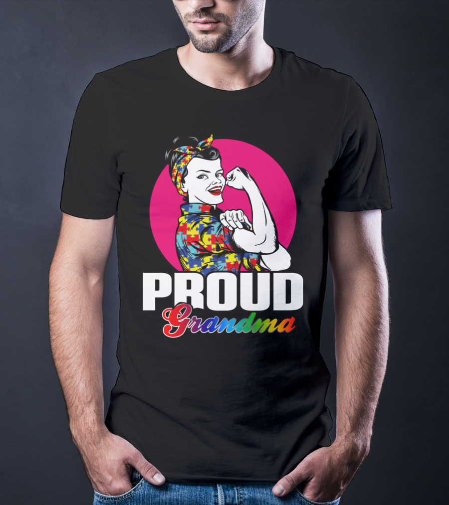 Proud Grandma Unbreakable Autism Awareness T-Shirt