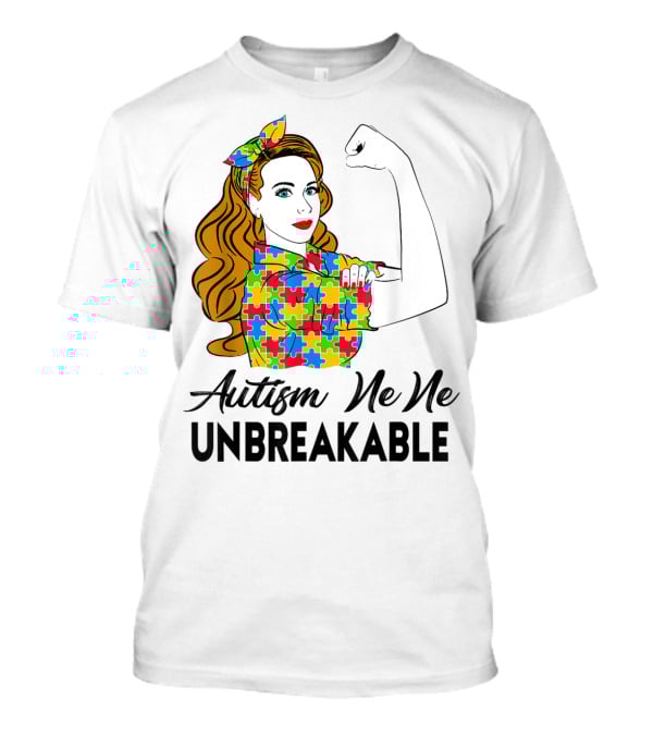 Autism Ne Ne Unbreakable Puzzle Piece Awareness T-Shirt
