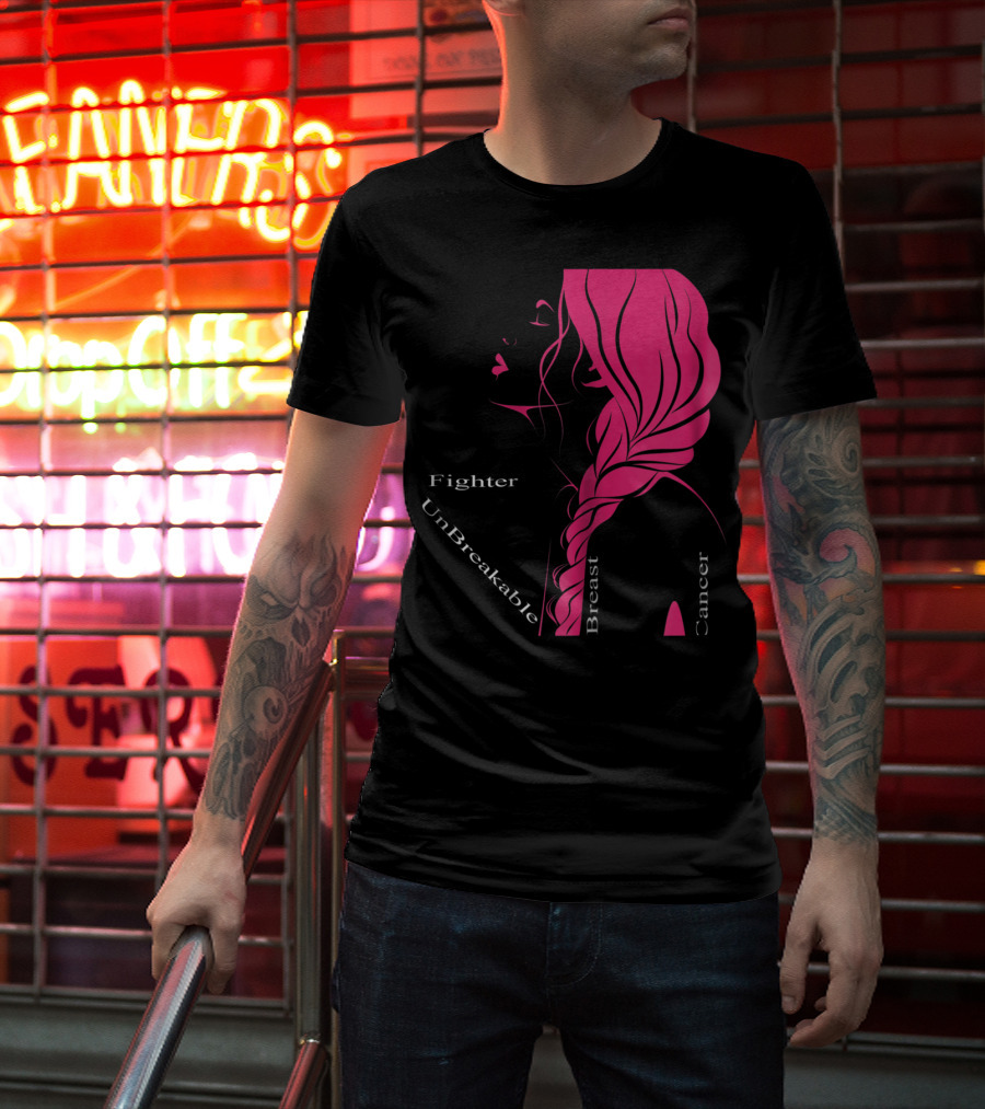 Breast Cancer Fighter Unbreakable Warrior T-Shirt