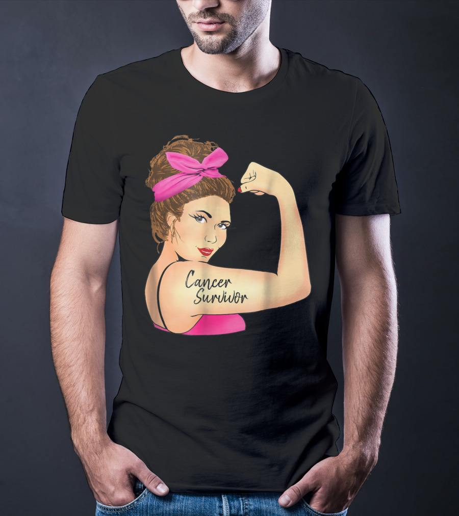 Cancer Survivor Rosie The Riveter Unbreakable T-Shirt