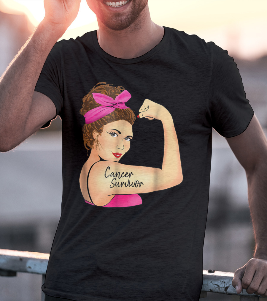 Cancer Survivor Rosie The Riveter Unbreakable T-Shirt