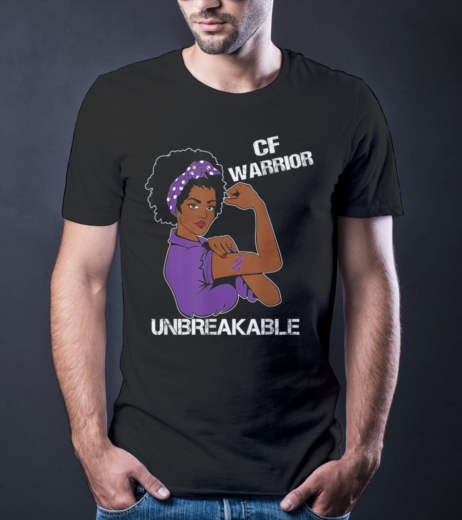 CF Warrior Unbreakable Strong Woman Purple T-Shirt