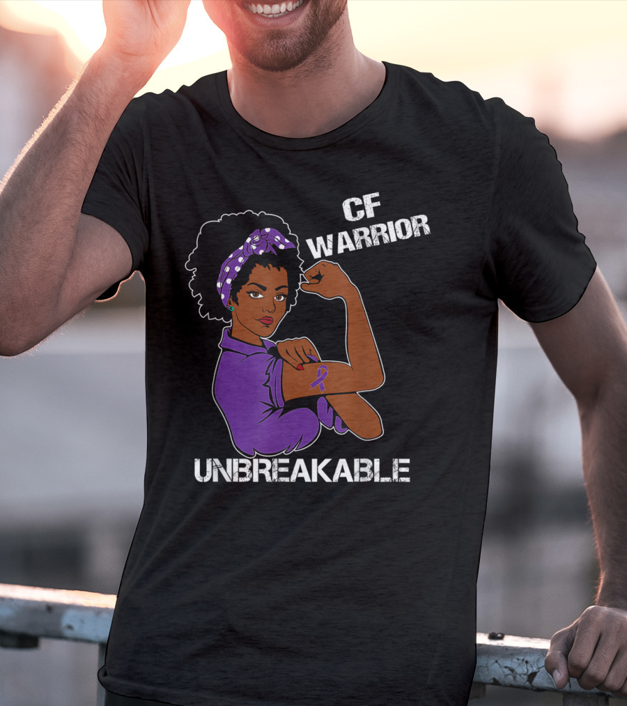 CF Warrior Unbreakable Strong Woman Purple T-Shirt