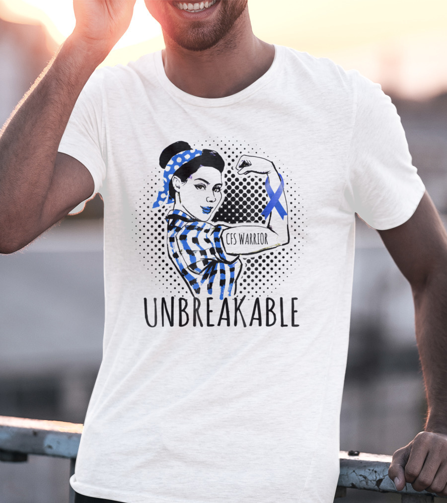 Cfs Warrior Unbreakable Blue Ribbon Strength T-Shirt