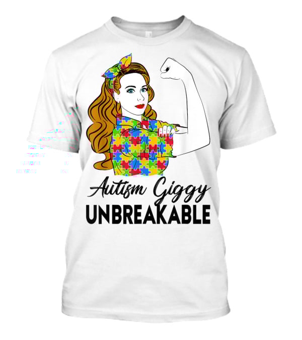 Autism Giggy Unbreakable Puzzle Piece Empowerment T-Shirt