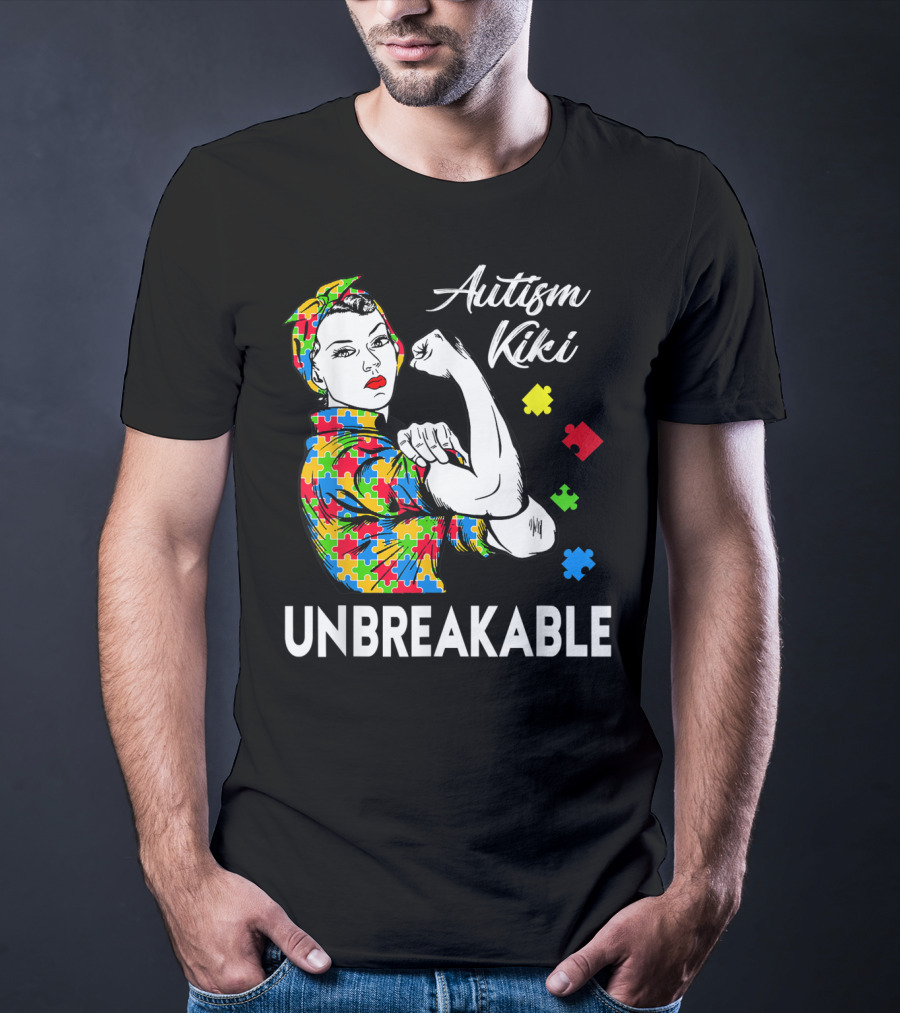 Autism Kiki Unbreakable Puzzle Piece Awareness Iconic T-Shirt