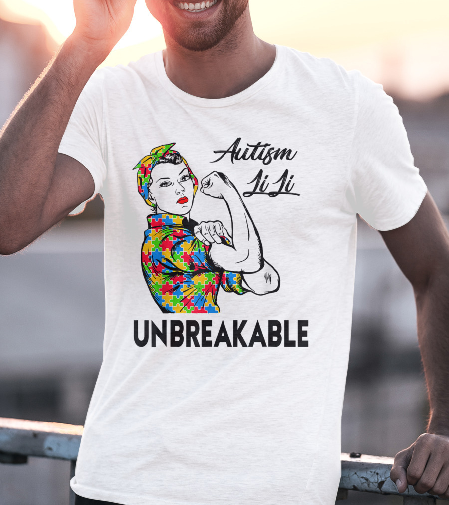 Autism LiLi Unbreakable Puzzle Pattern Empowerment T-Shirt