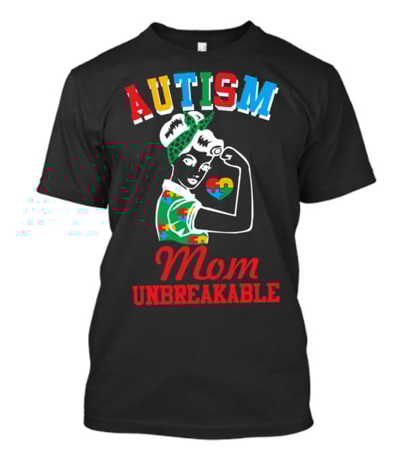 Autism Mom Unbreakable Puzzle Pieces Awareness T-Shirt