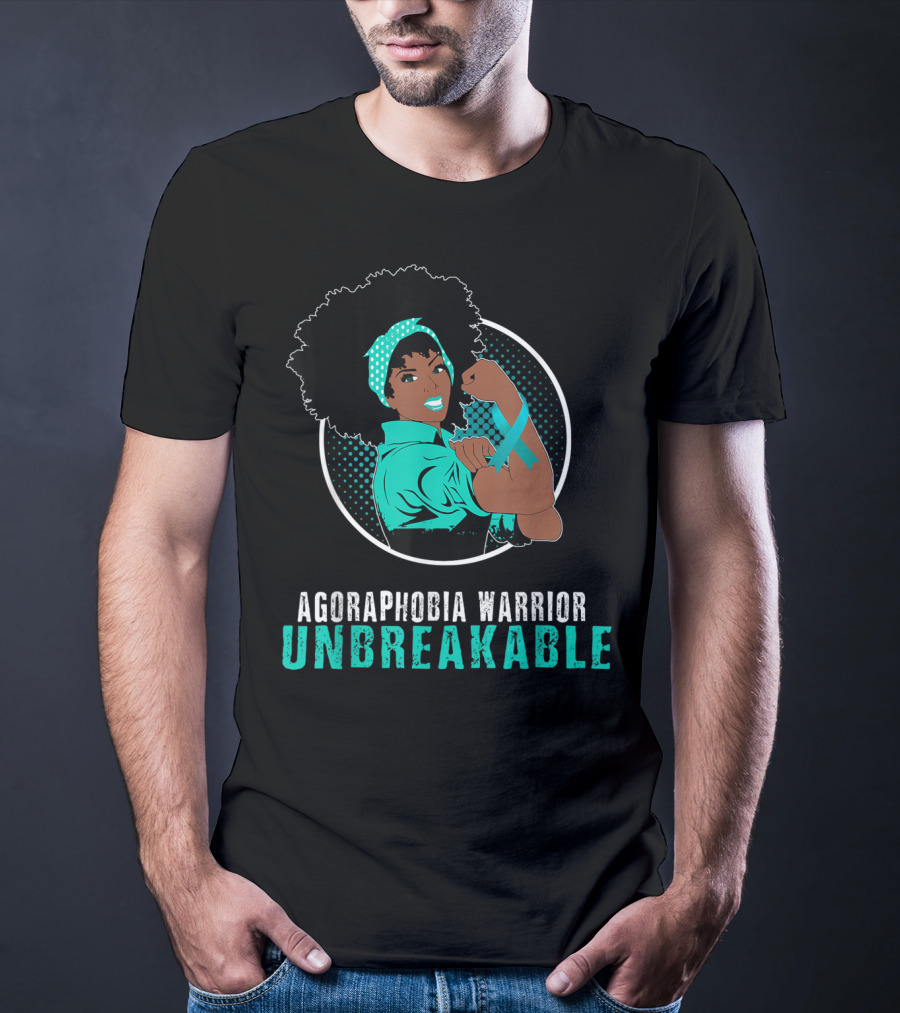 Agoraphobia Warrior Unbreakable Black Girl T-Shirt
