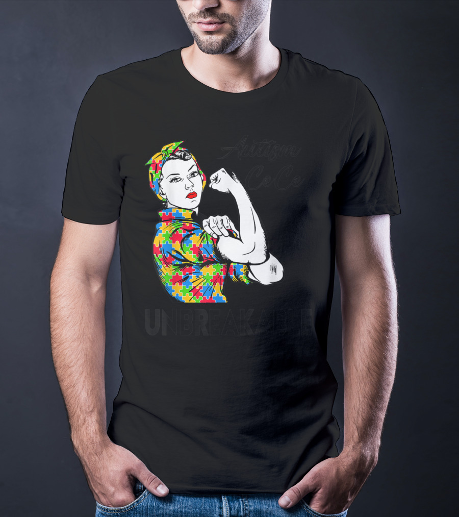 Autism Cece Unbreakable Puzzle Pattern Awareness T-Shirt