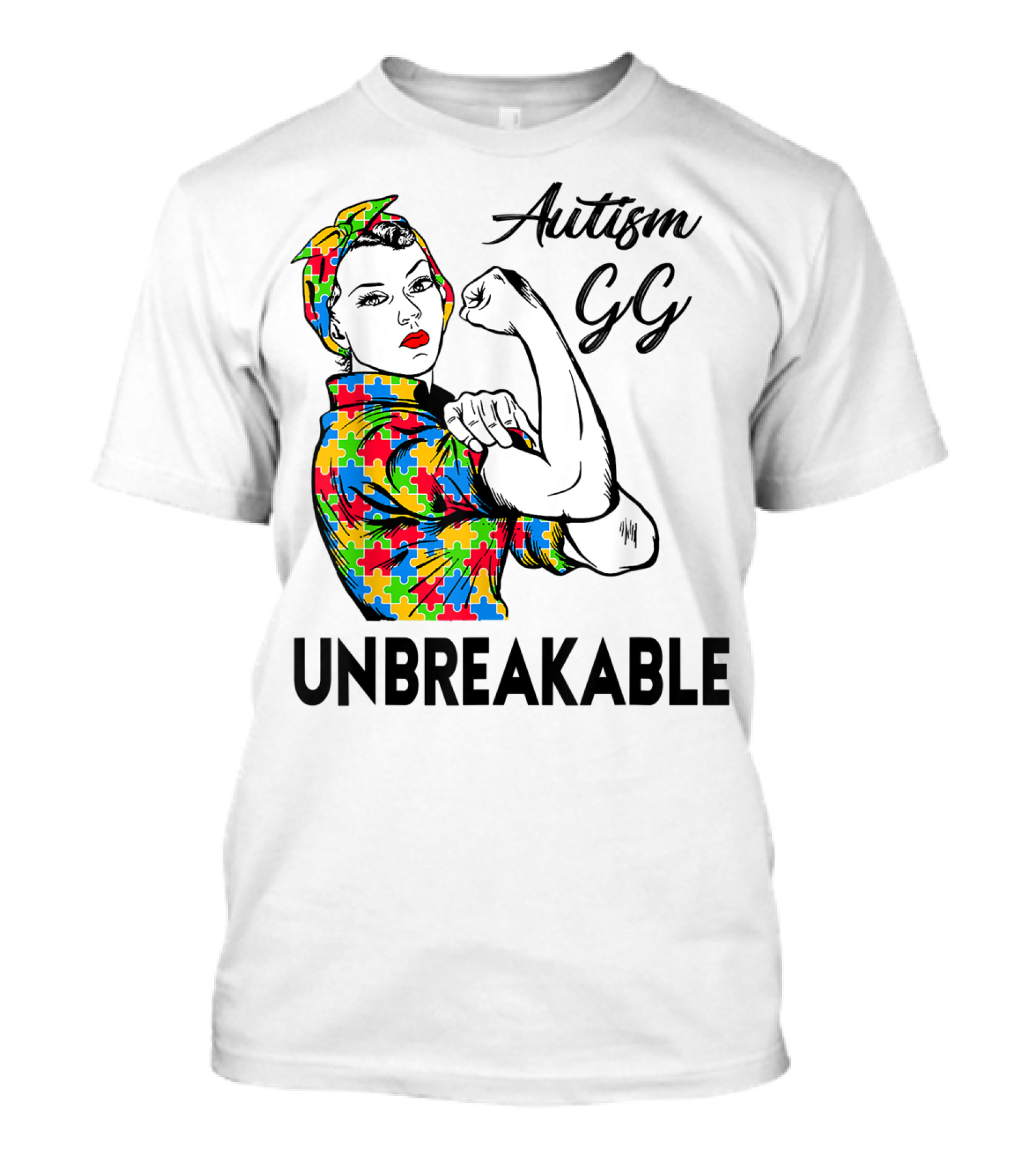 Autism Gg Unbreakable Autism Awareness Iconic Empowerment T-Shirt