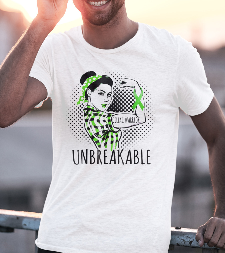 Celiac Warrior Unbreakable Green Ribbon Strength T-Shirt