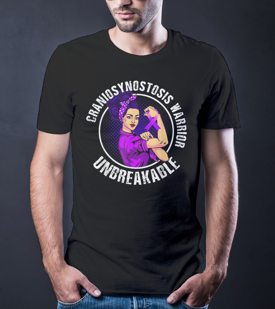 Craniosynostosis Warrior Unbreakable Retro Empowerment T-Shirt