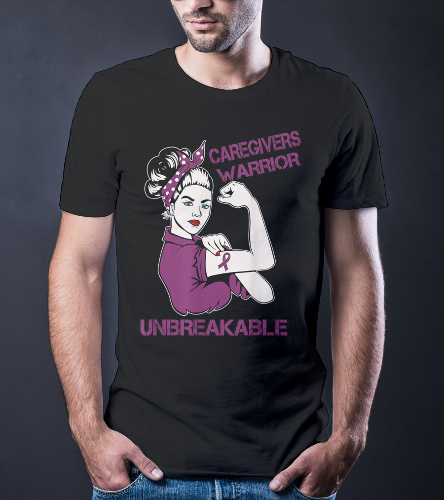 Caregivers Warrior Unbreakable Rosie The Riveter T-Shirt