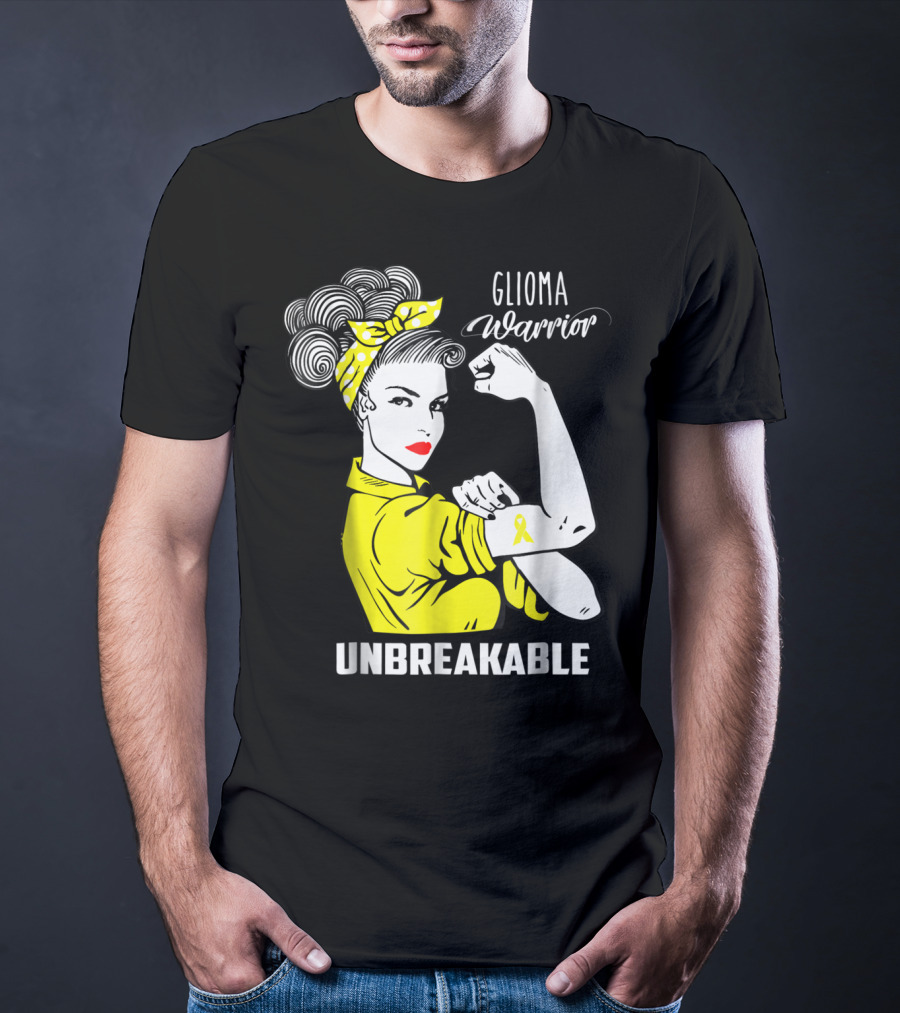 Glioma Warrior Unbreakable Awareness Ribbon T-Shirt