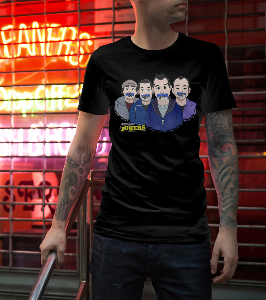 Impractical Jokers Q Sal Joe And Murr Cartoon T-Shirt
