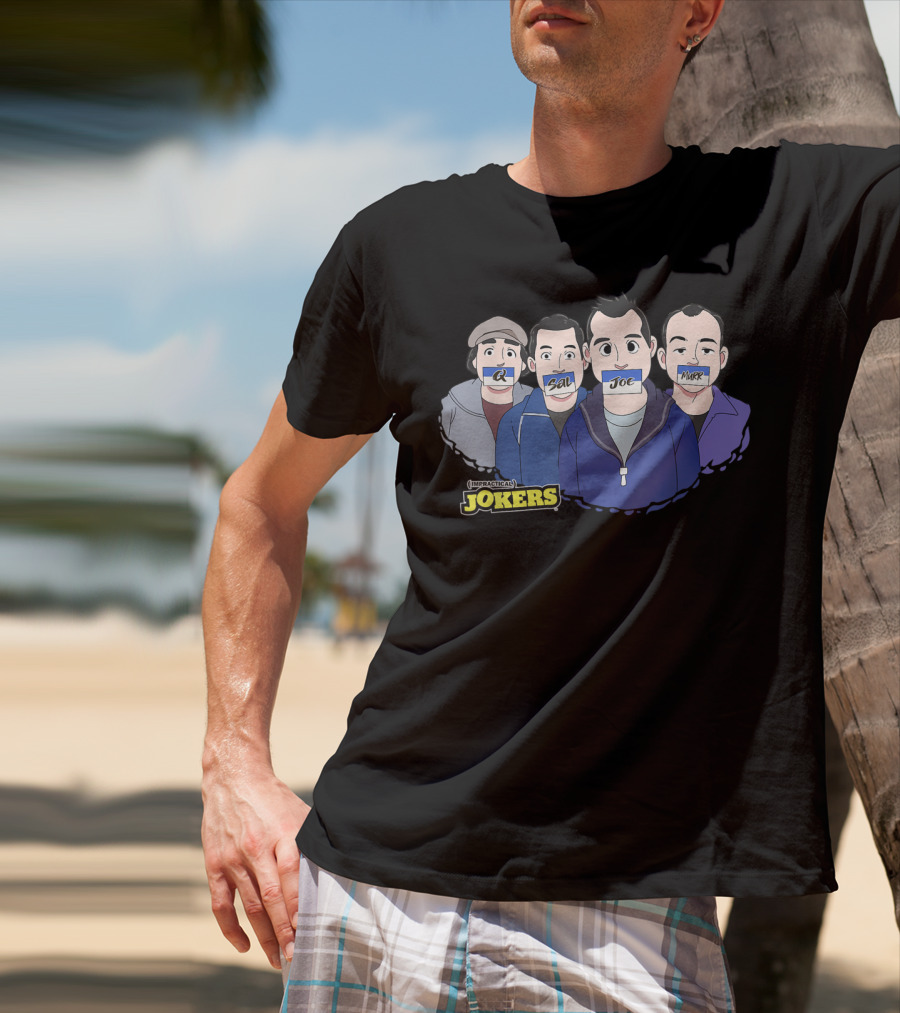 Impractical Jokers Q Sal Joe And Murr Cartoon T-Shirt