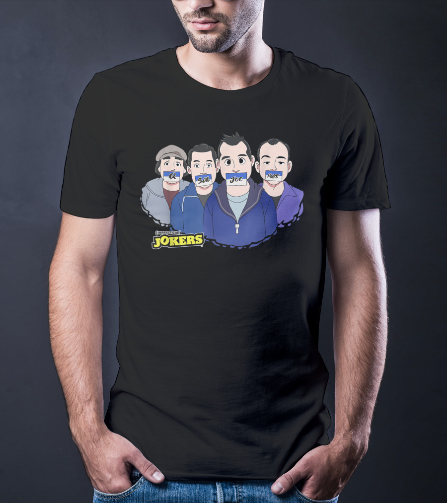 Impractical Jokers Q Sal Joe And Murr Cartoon T-Shirt