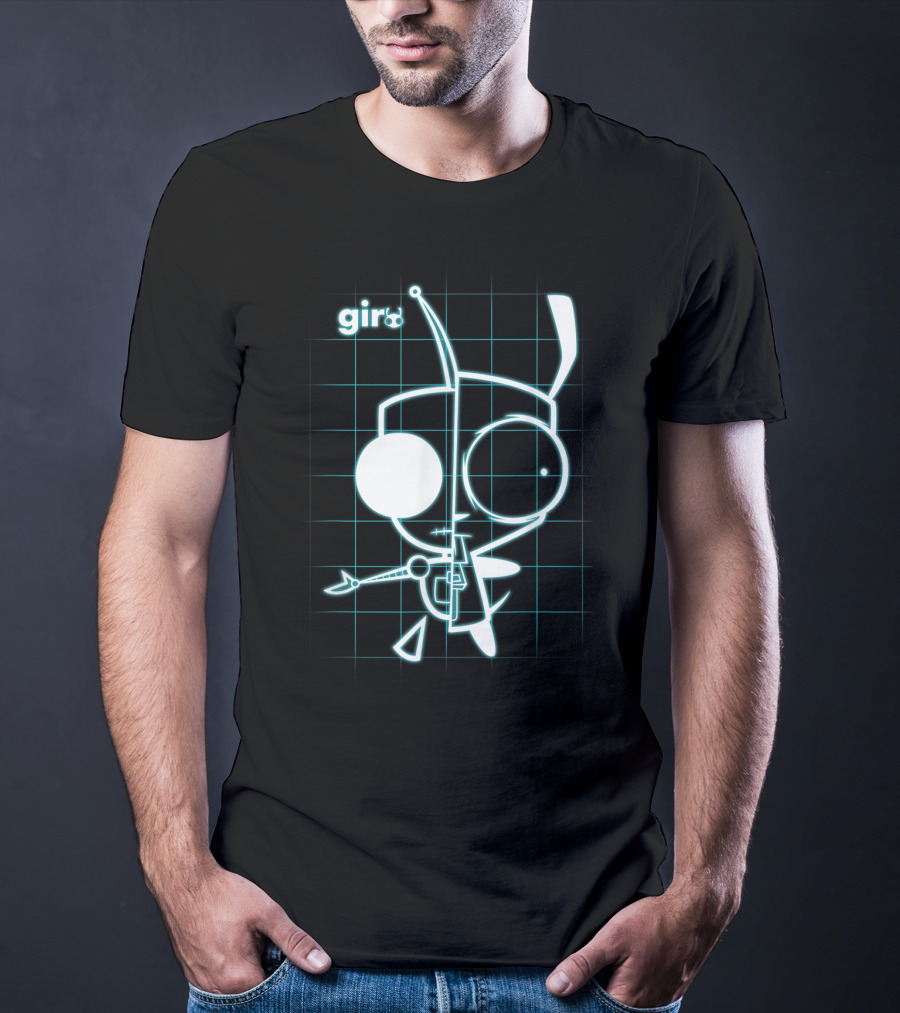 Invader Zim Gir Blueprint Grid T-Shirt