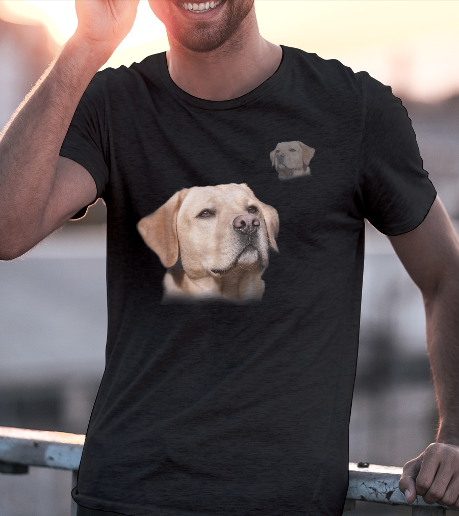 Funny Yellow Lab Dog Photo School Labrador T-Shirt