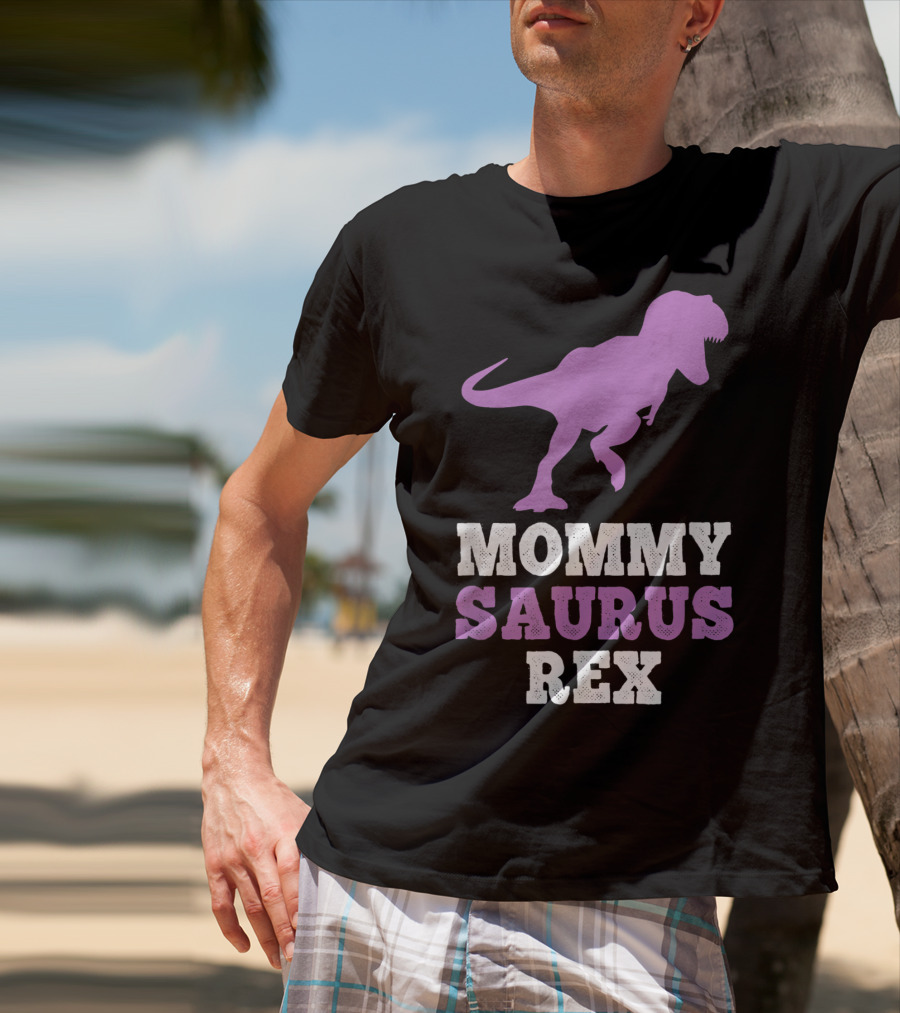 Mommysaurus Rex Purple Dinosaur Mother's Day Humor T-Shirt