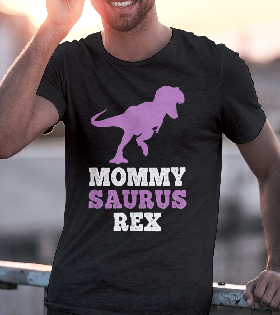 Mommysaurus Rex Purple Dinosaur Mother's Day Humor T-Shirt