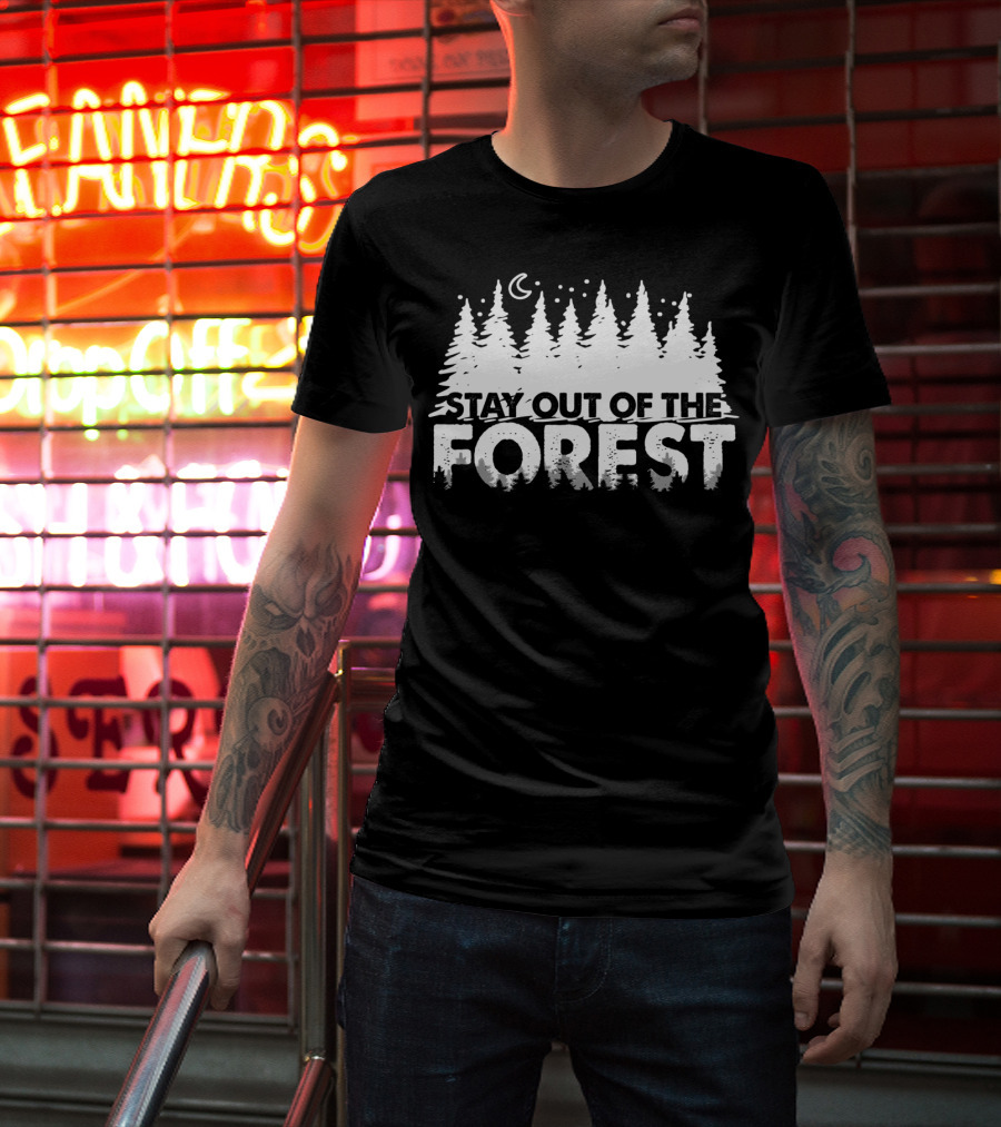 Murderino Stay Out Of The Forest True Crime Moon Trees T-Shirt