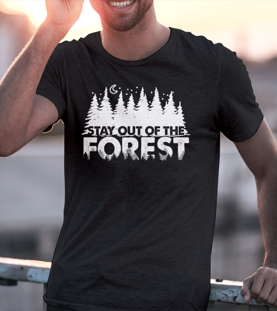Murderino Stay Out Of The Forest True Crime Moon Trees T-Shirt