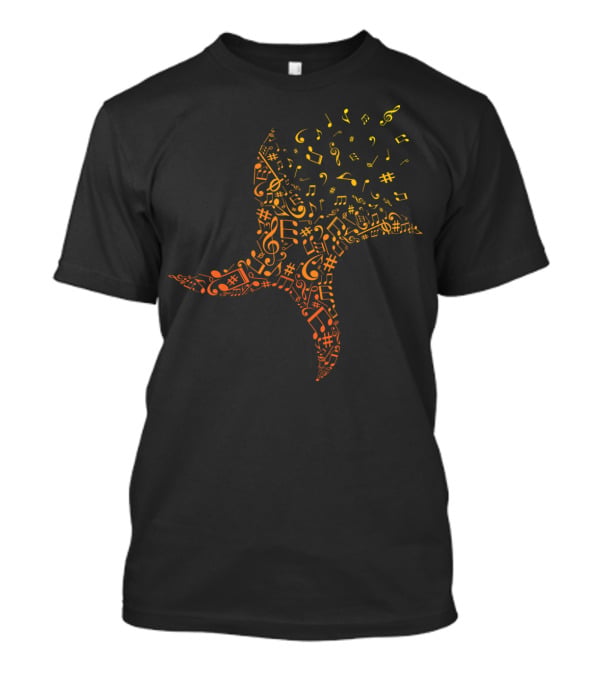 Music Ninja Shuriken Musical Notes Shurikens T-Shirt