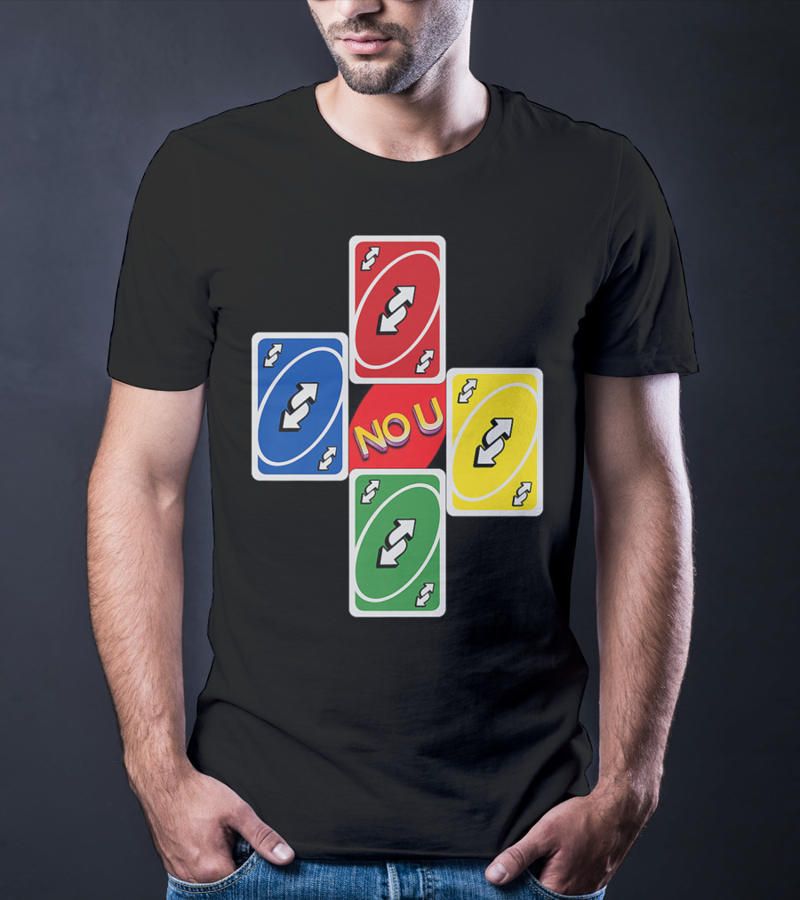 No U Reverse Card Cross Multicolor T-Shirt