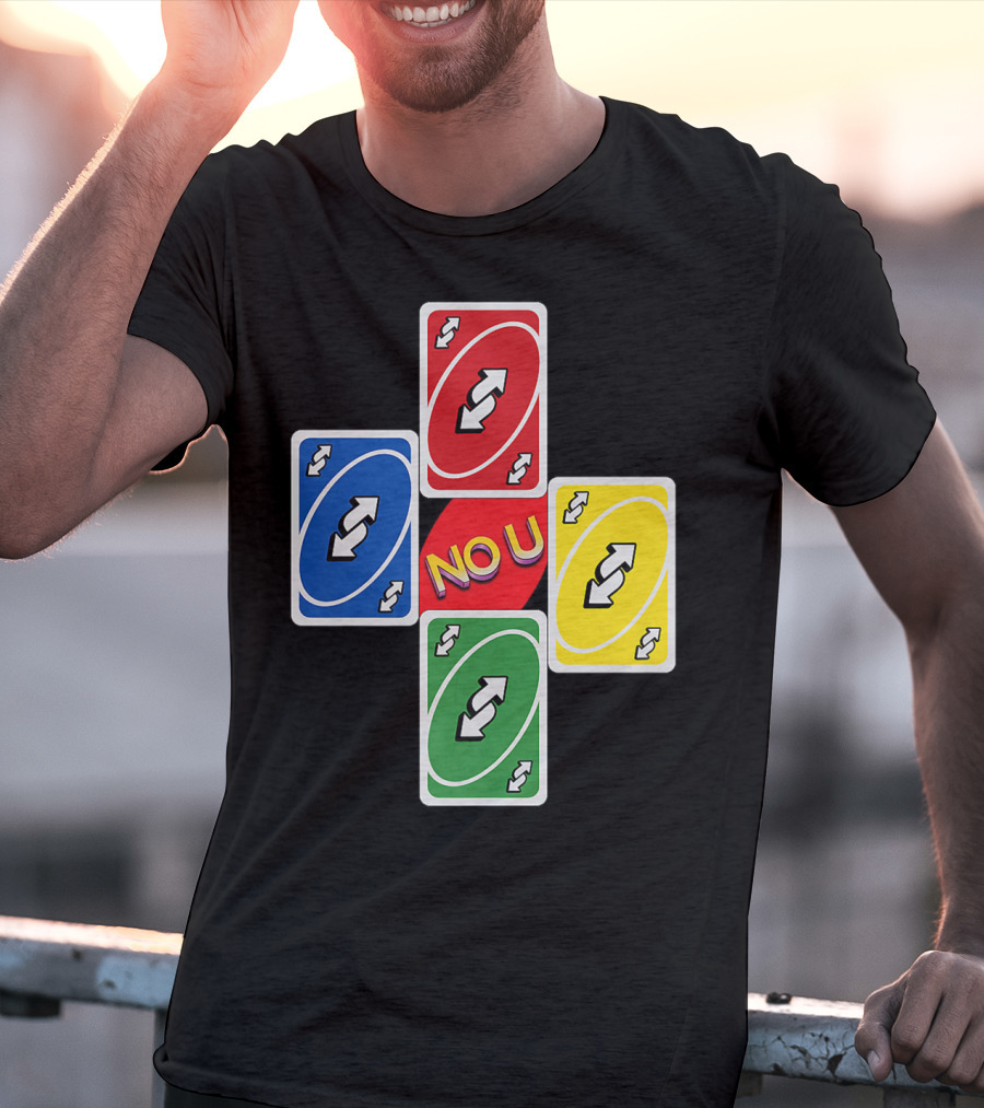 No U Reverse Card Cross Multicolor T-Shirt