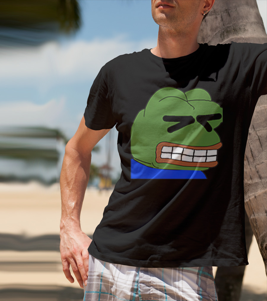 Pepepains Meme Frog Expression Emote T-Shirt