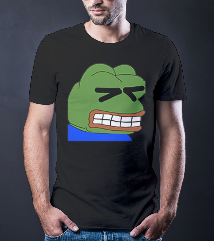 Pepepains Meme Frog Expression Emote T-Shirt