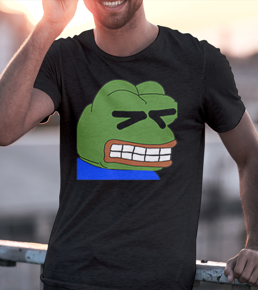 Pepepains Meme Frog Expression Emote T-Shirt