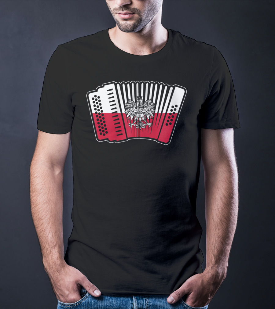 Polish Flag Eagle Accordion Polska T-Shirt