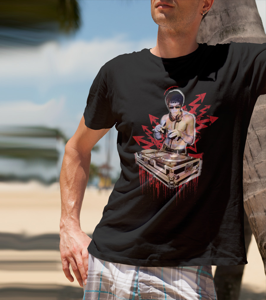 Psycho Bruce Martial Arts DJ Music Lover T-Shirt