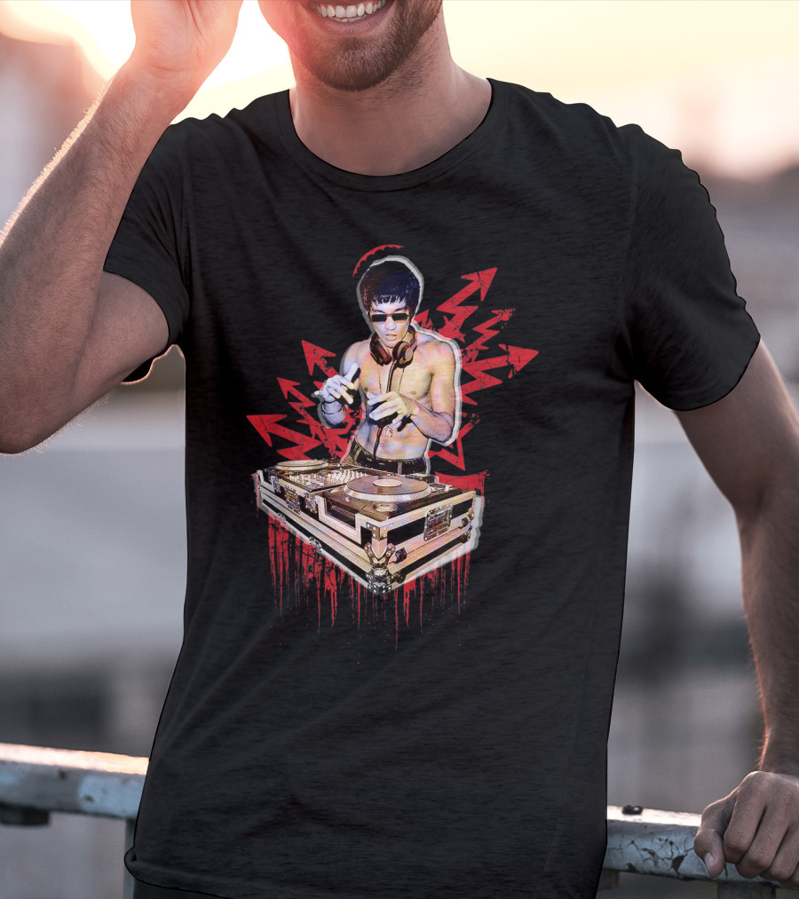 Psycho Bruce Martial Arts DJ Music Lover T-Shirt