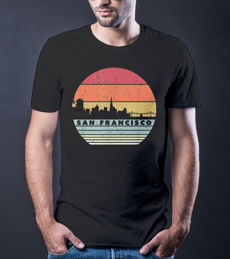 San Francisco Vintage Skyline Souvenir USA T-Shirt
