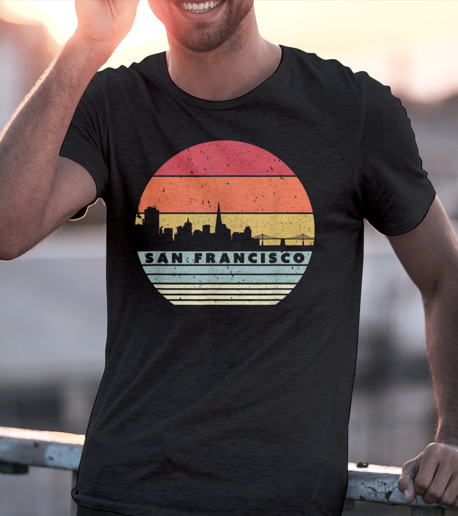 San Francisco Vintage Skyline Souvenir USA T-Shirt