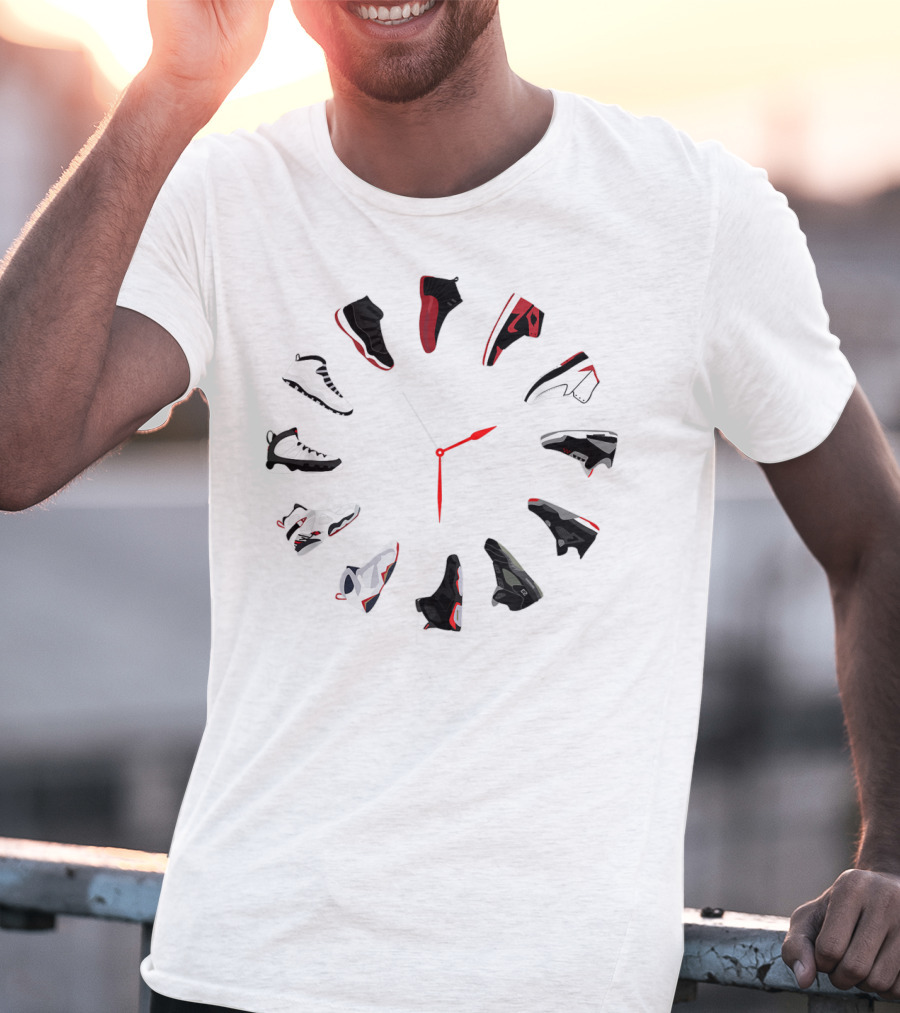 Sneaker Clock With Iconic Shoe T-Shirt