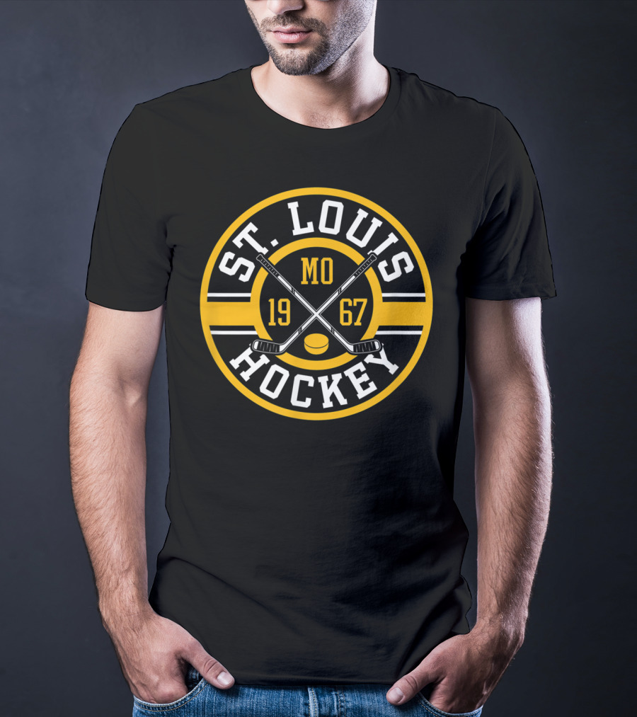 St Louis Hockey MO 1967 Vintage Ice Hockey Sticks T-Shirt