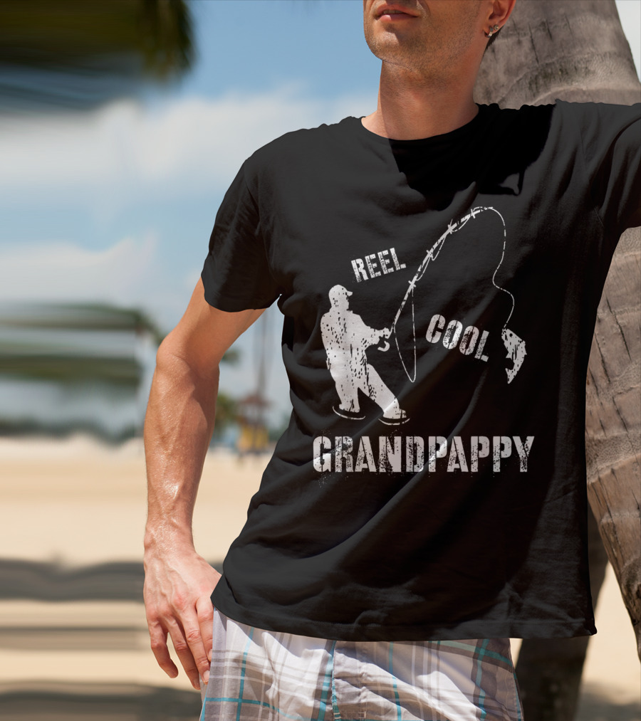 Reel Cool Grandpappy Fishing Fisherman Vintage T-Shirt
