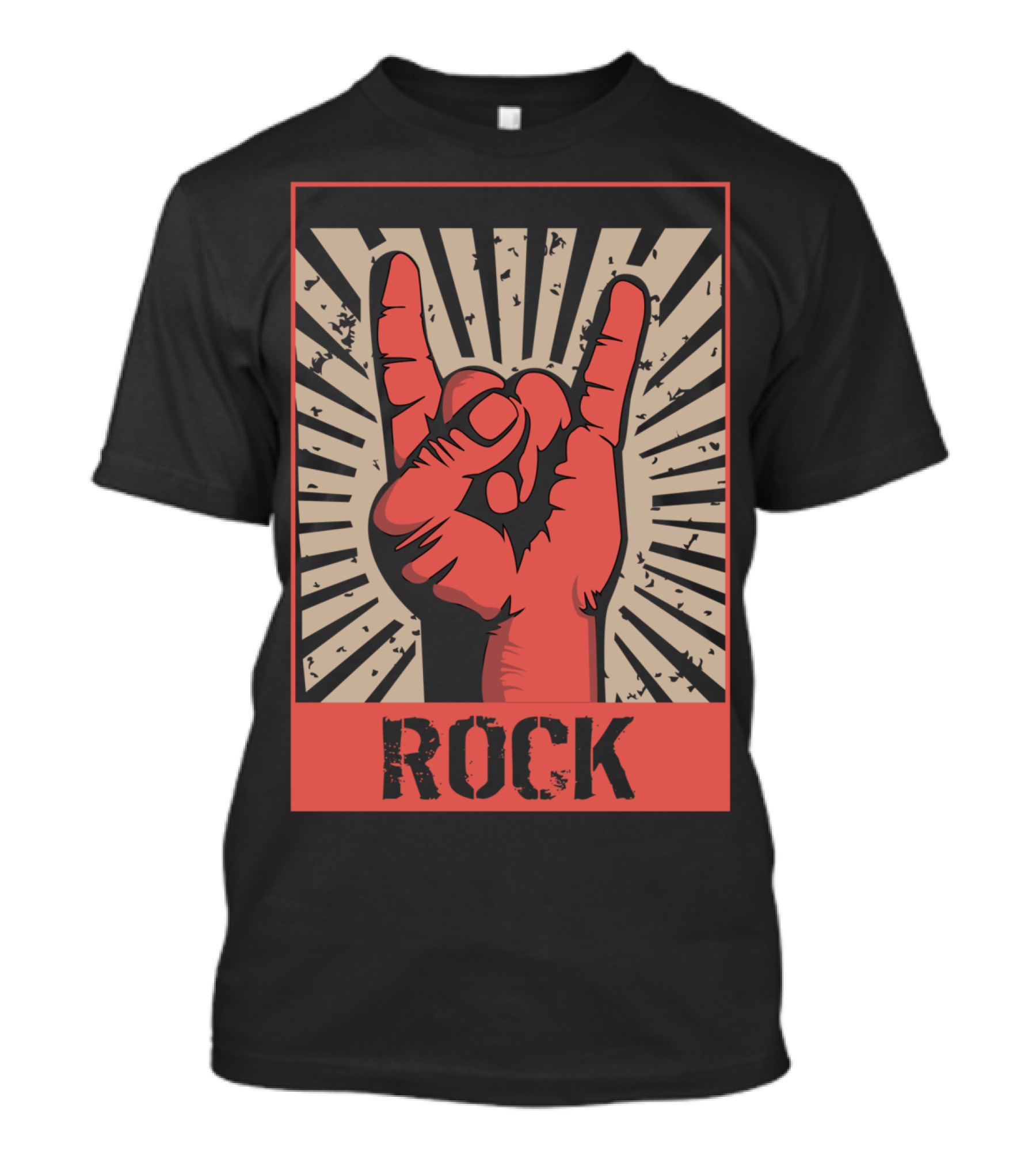 Vintage Rock Hand Gesture 70s 80s Concert Band T-Shirt