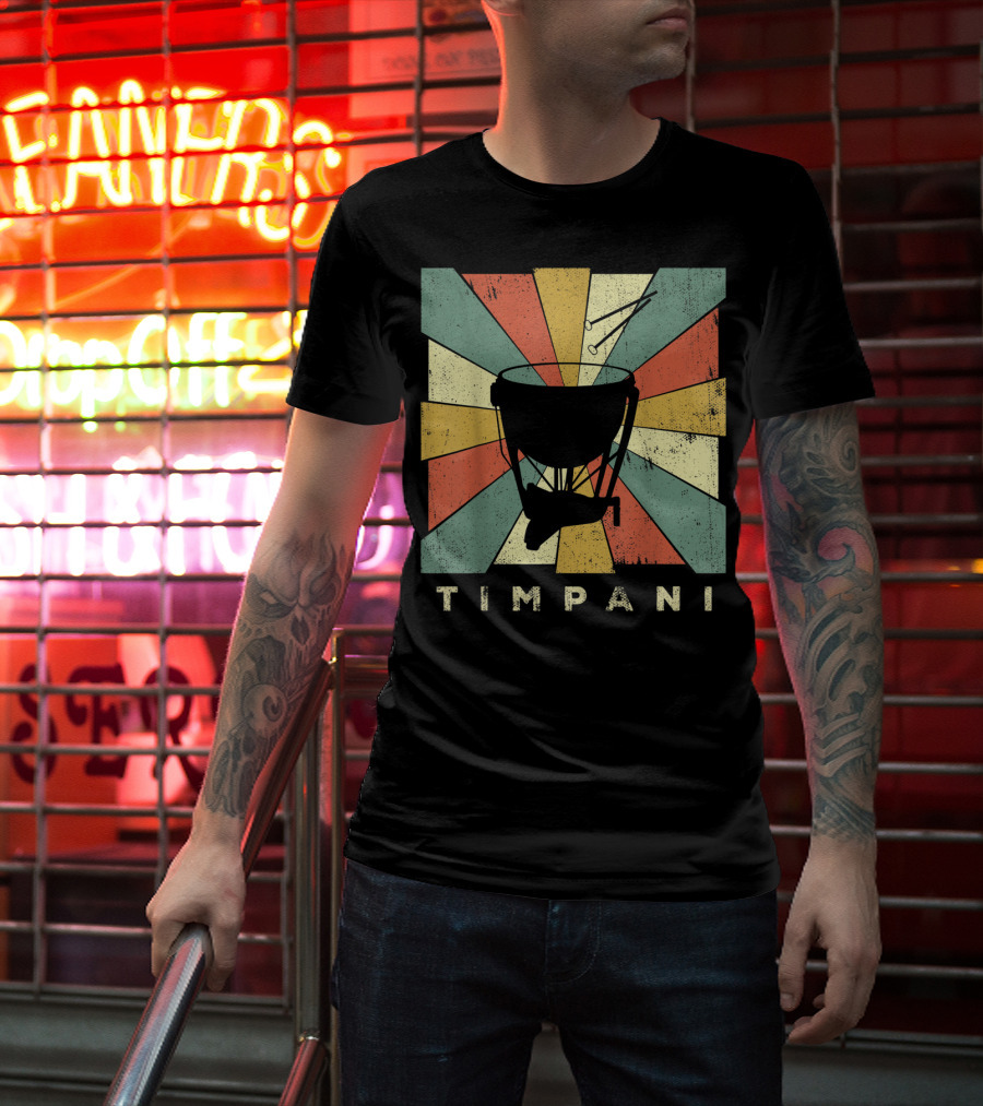 Timpani Vintage Percussion Music T-Shirt