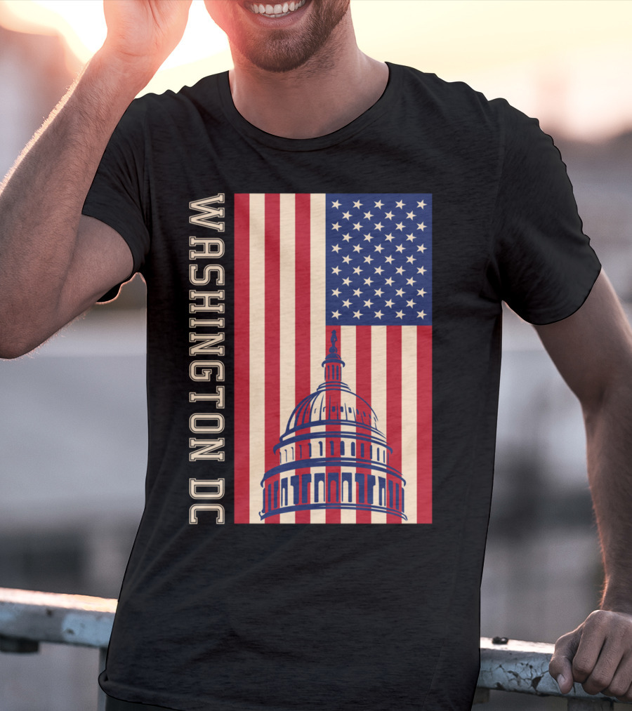 Washington DC American Flag Capitol Building T-Shirt