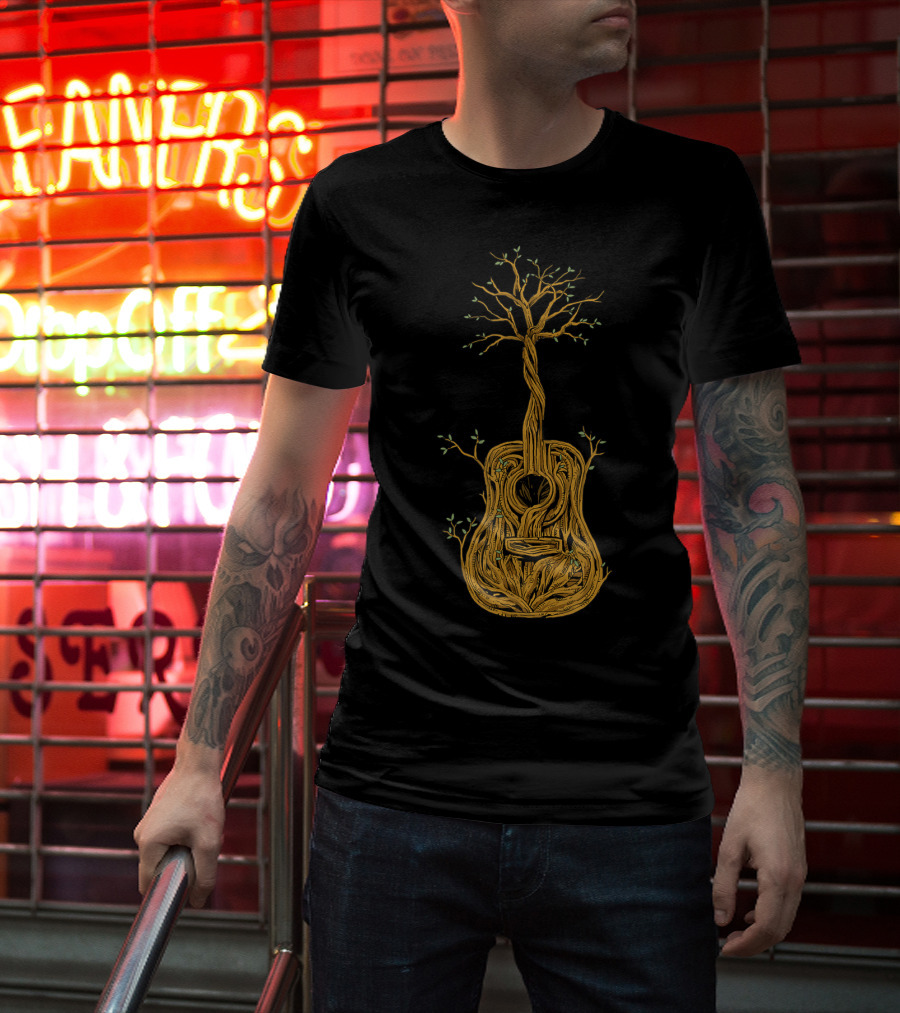 Tree Of Life Acoustic Guitar Nature Guitarist T-Shirt